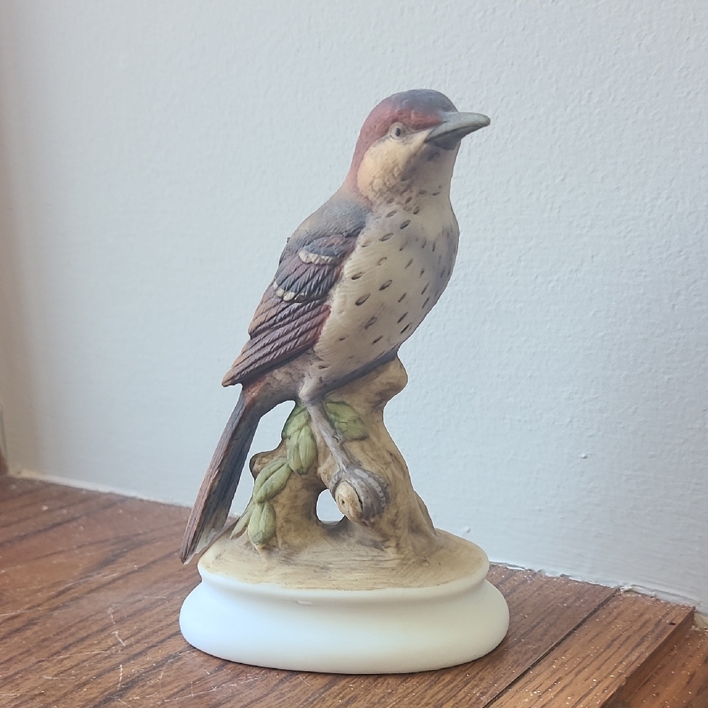 Lefton Brown and Cream Bird Sculpture